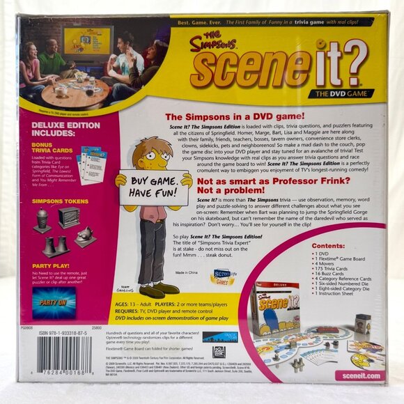 The Simpsons Scene It Deluxe The DVD Game 2009 Screen Life Games - Picture 2 of 4